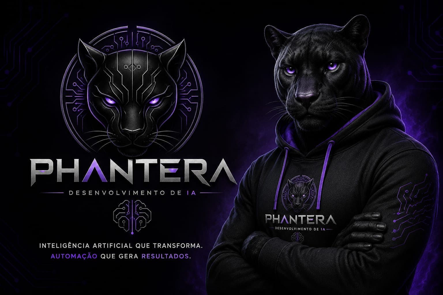 Pant ao lado da identidade da Phantera Dev